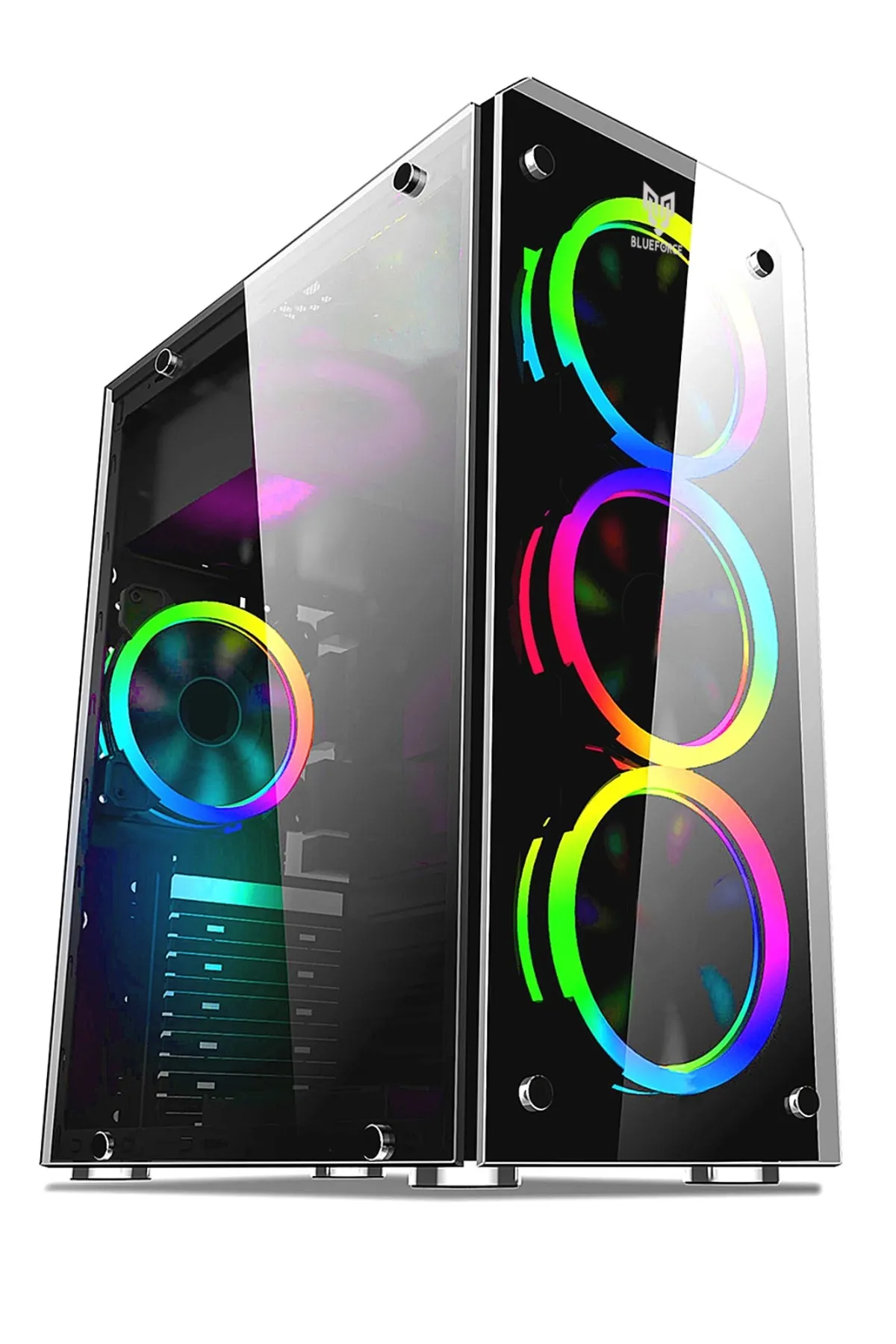 Blueforce Hunter 4*rgb Fanlı Atx-mini Atx Itx Mid Tower Gaming Oyuncu Kasa