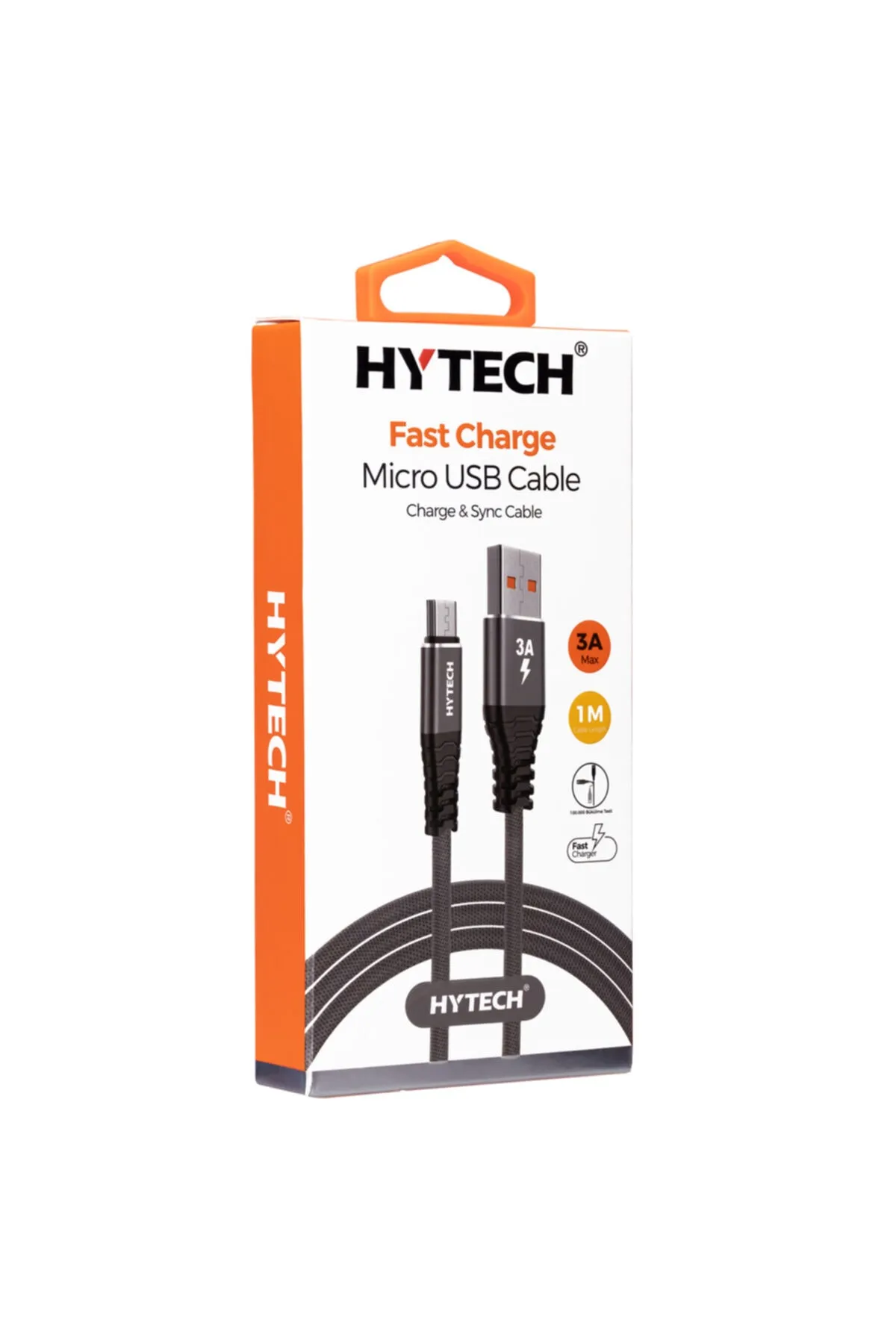 Hytech Hy-x210 Gri 1m 3a Mıcro Usb Data + Sarj Kablosu