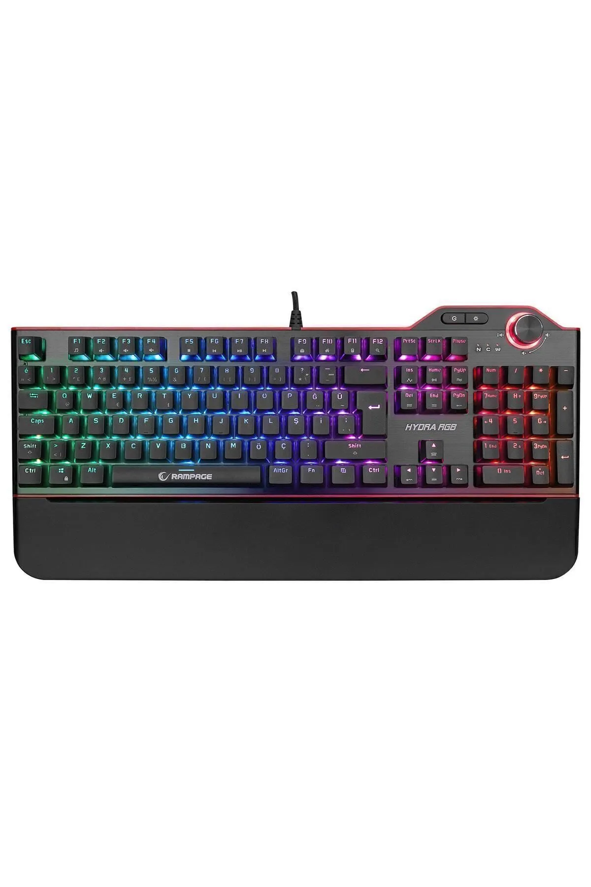 Rampage Hydra R6 Full Color Rgb Led Gaming Pro Blue Switch Alminy