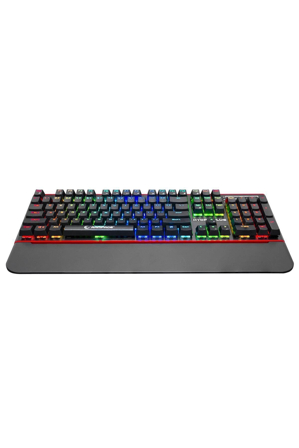 Rampage Hydra R6 Plus Full Rgb Usb + Audio Portlu Aluminyum Kaplama Mavi Switch Gaming Mekanik Klavye