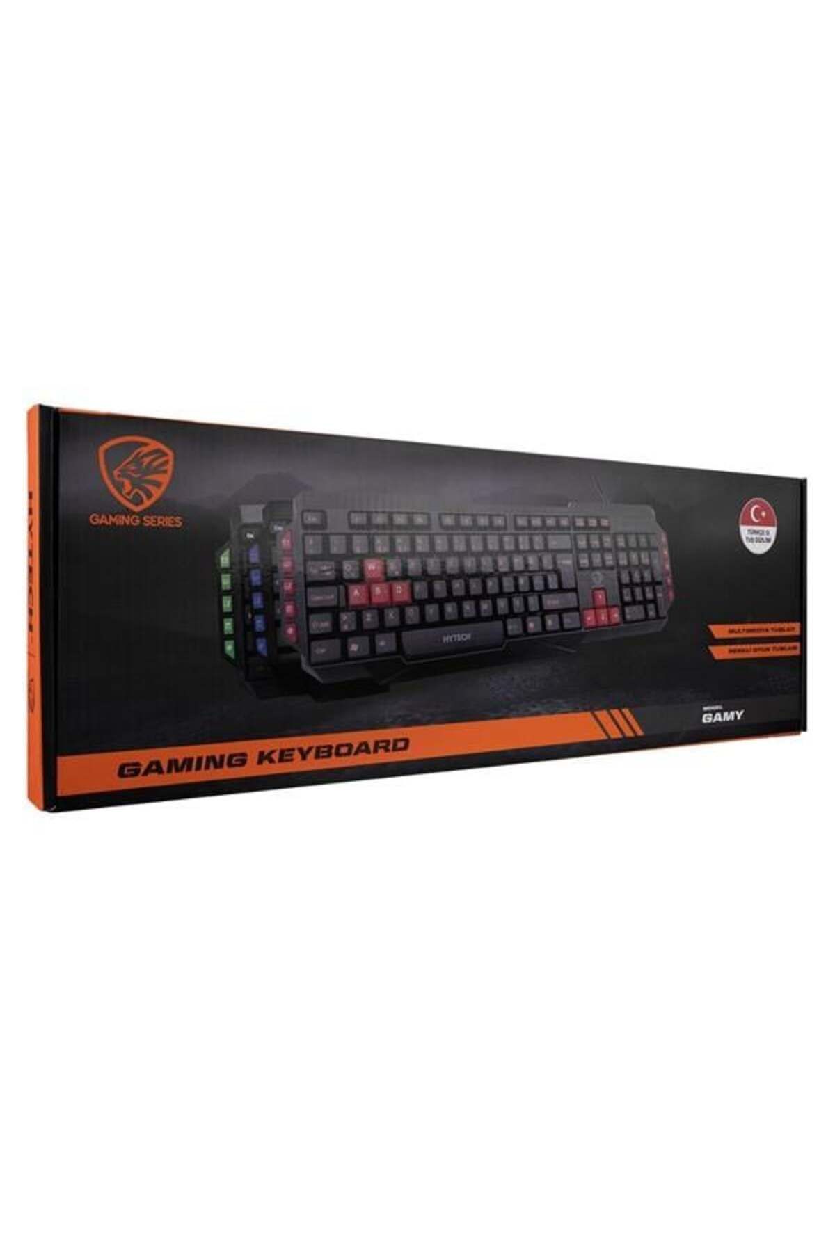 Hytech HYK-46 GAMY Siyah USB Mavi Tuşlu Q Gaming Oyuncu Klavyesi