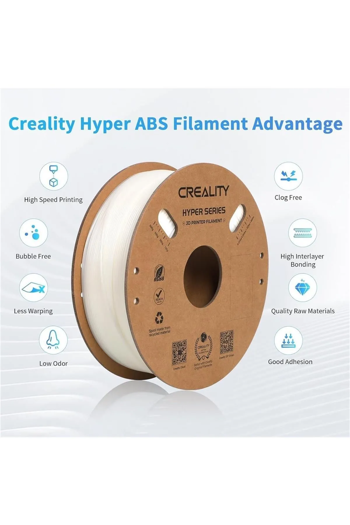 Creality Hyper Abs Beyaz Filament 1.75mm 1000gr