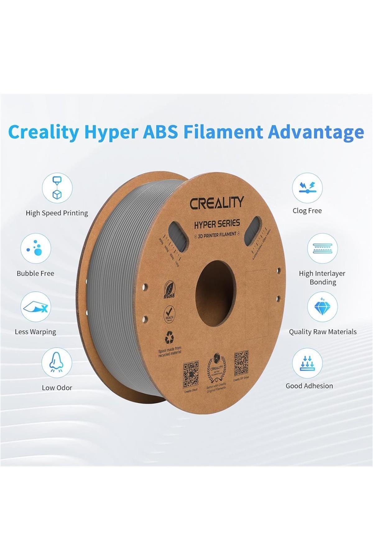 Creality Hyper Abs Gri Filament 1.75mm 1000Gr