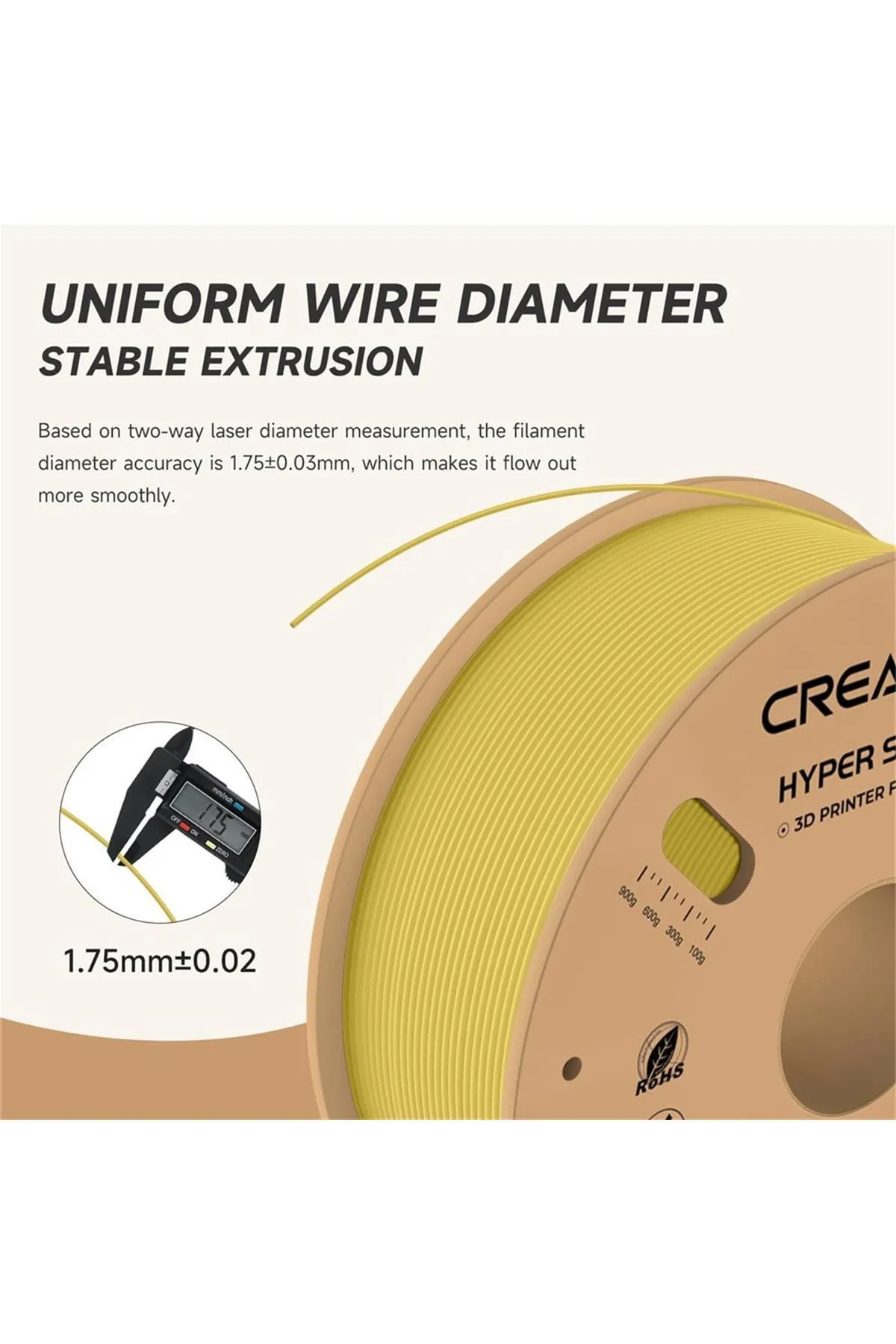 Creality Hyper Pla Altın Filament 1.75mm 1kg