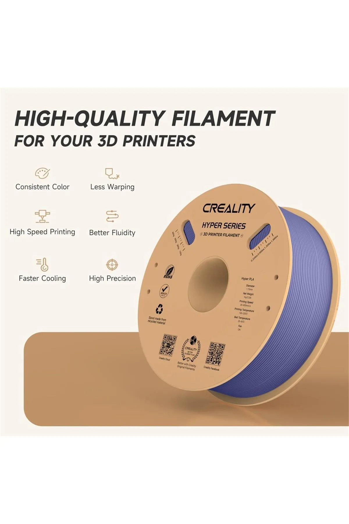 Creality Hyper Pla Very Peri Filament 1.75mm 1kg