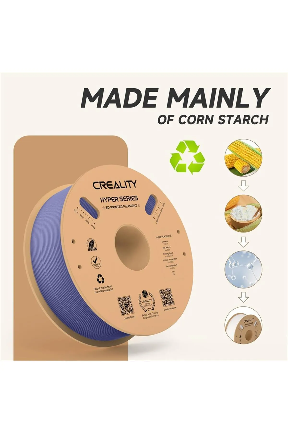 Creality Hyper Pla Very Peri Filament 1.75mm 1kg