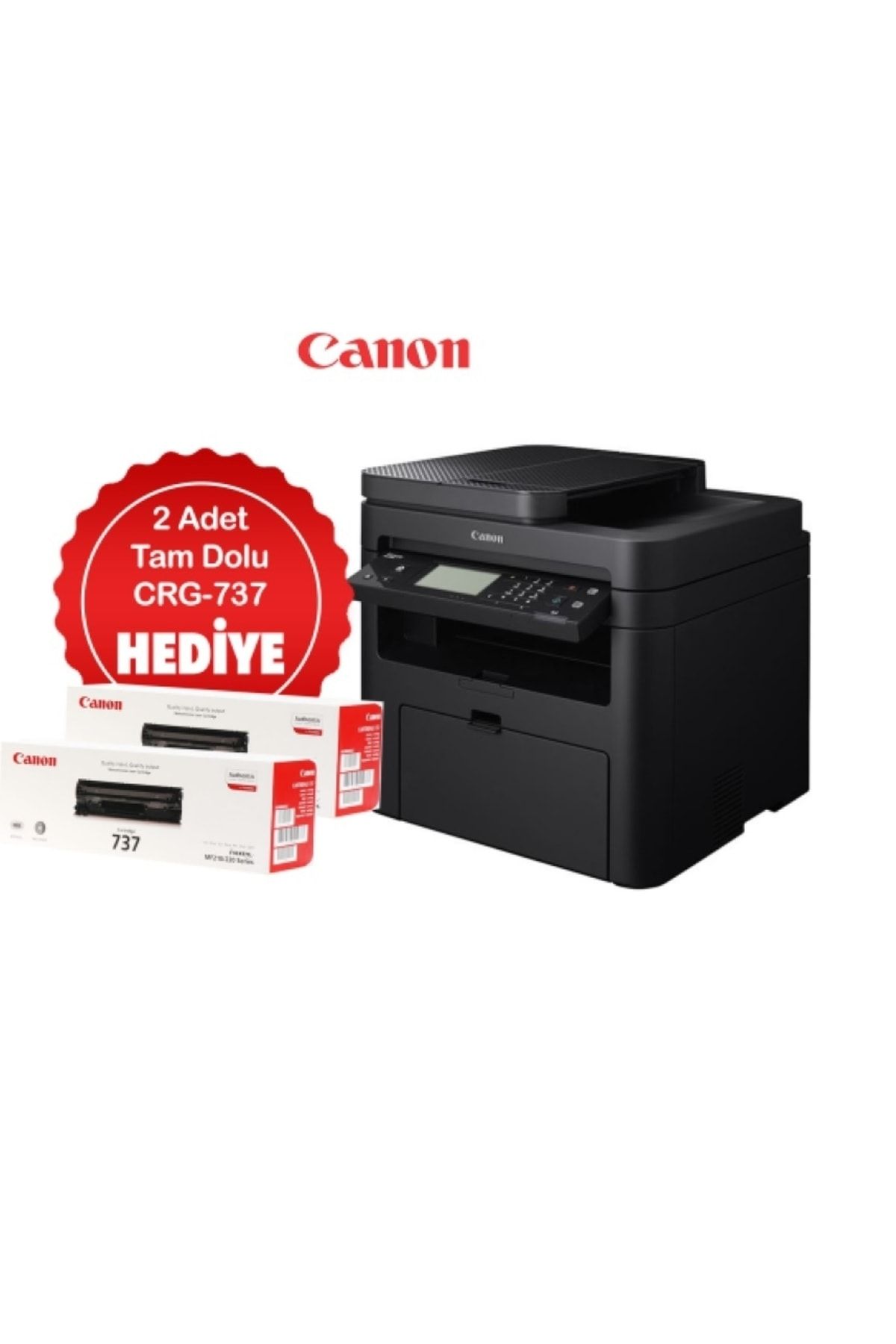 Canon I-sensys Mf237w Wifi Çok Fonksiyonlu Lazer Yazıcı + 2 Toner