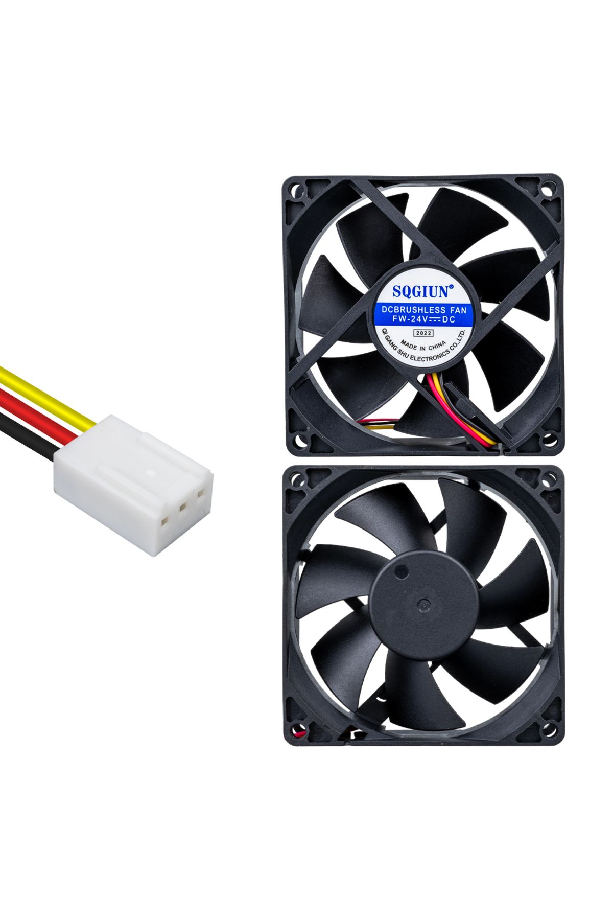 AYKAN IC-216A FIRÇASIZ DC FAN 80X80X25MM 24 VOLT 3 PİN (4767) - AYK2226-4042