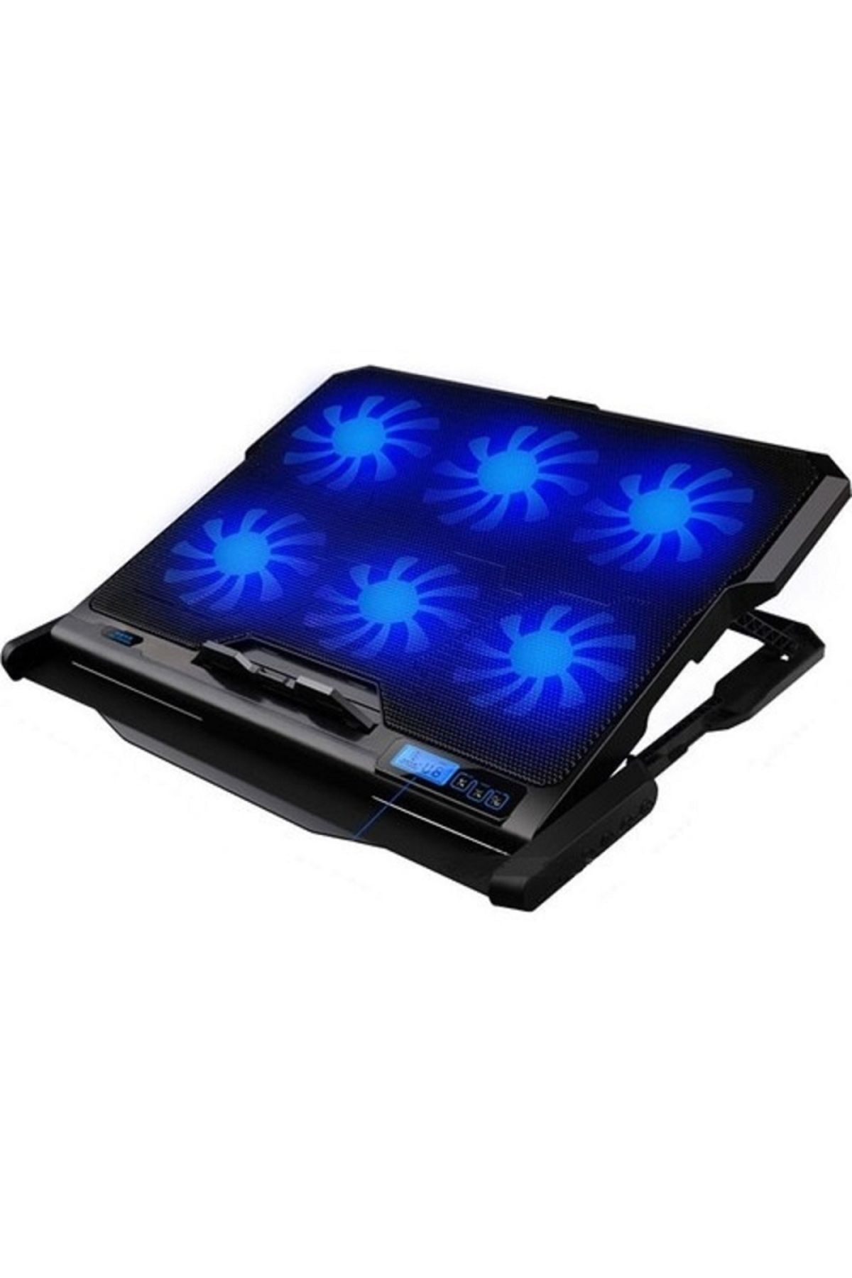 YENİLZD ICE COOREL Yeni Nesil Dijital Ayarlı 6 Fanlı Notebook Soğutucu DİJİTAL AYAR MAVİ LED