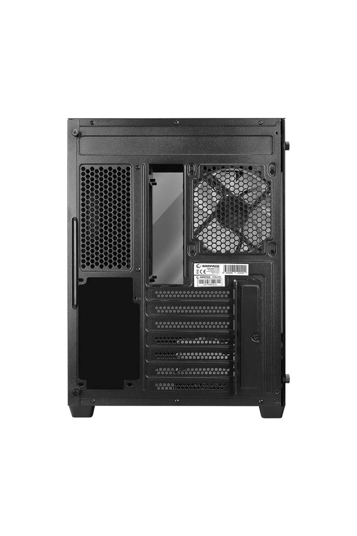 Rampage ICEBLADE BLACK 7x120mm ARGB FANLI MidT ATX GAMING KASA