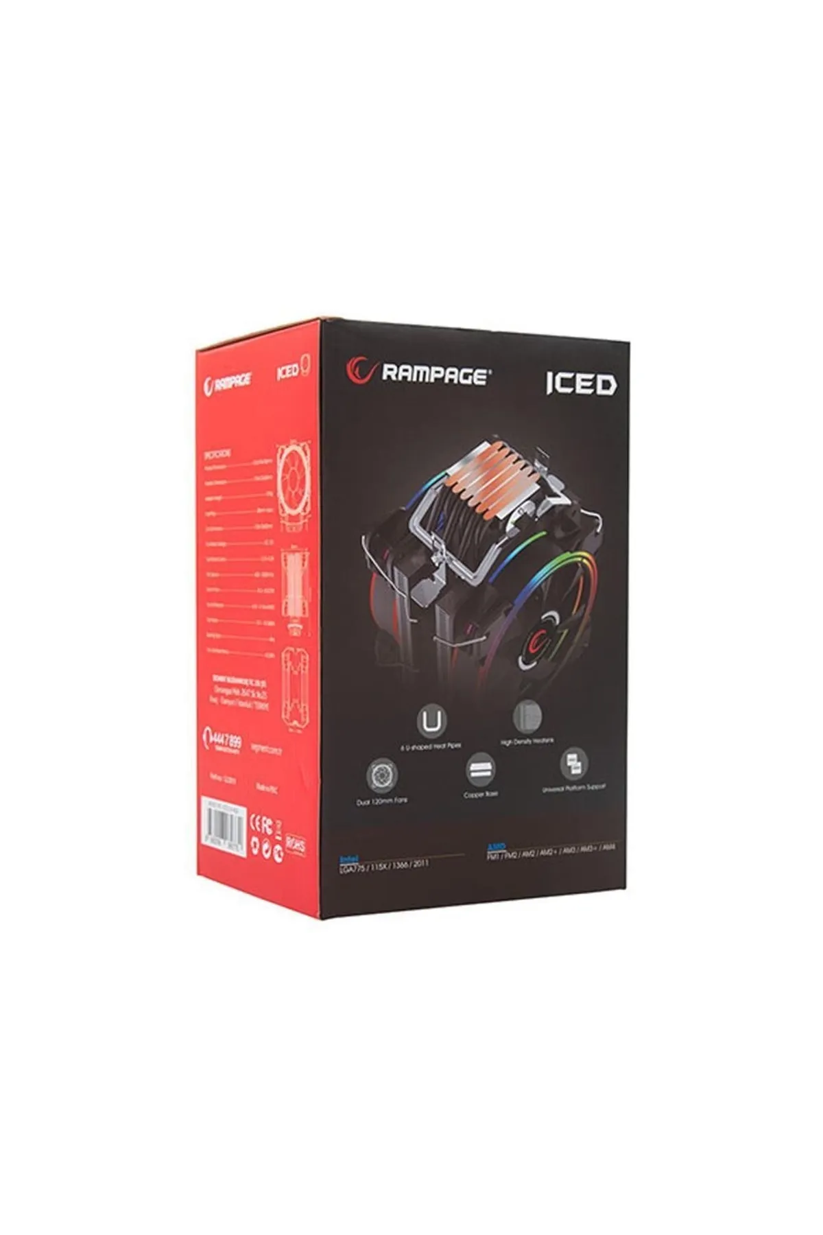 Rampage Iced120-rgb 2x120mm Rgb Fanlı Işlemci Soğutucu