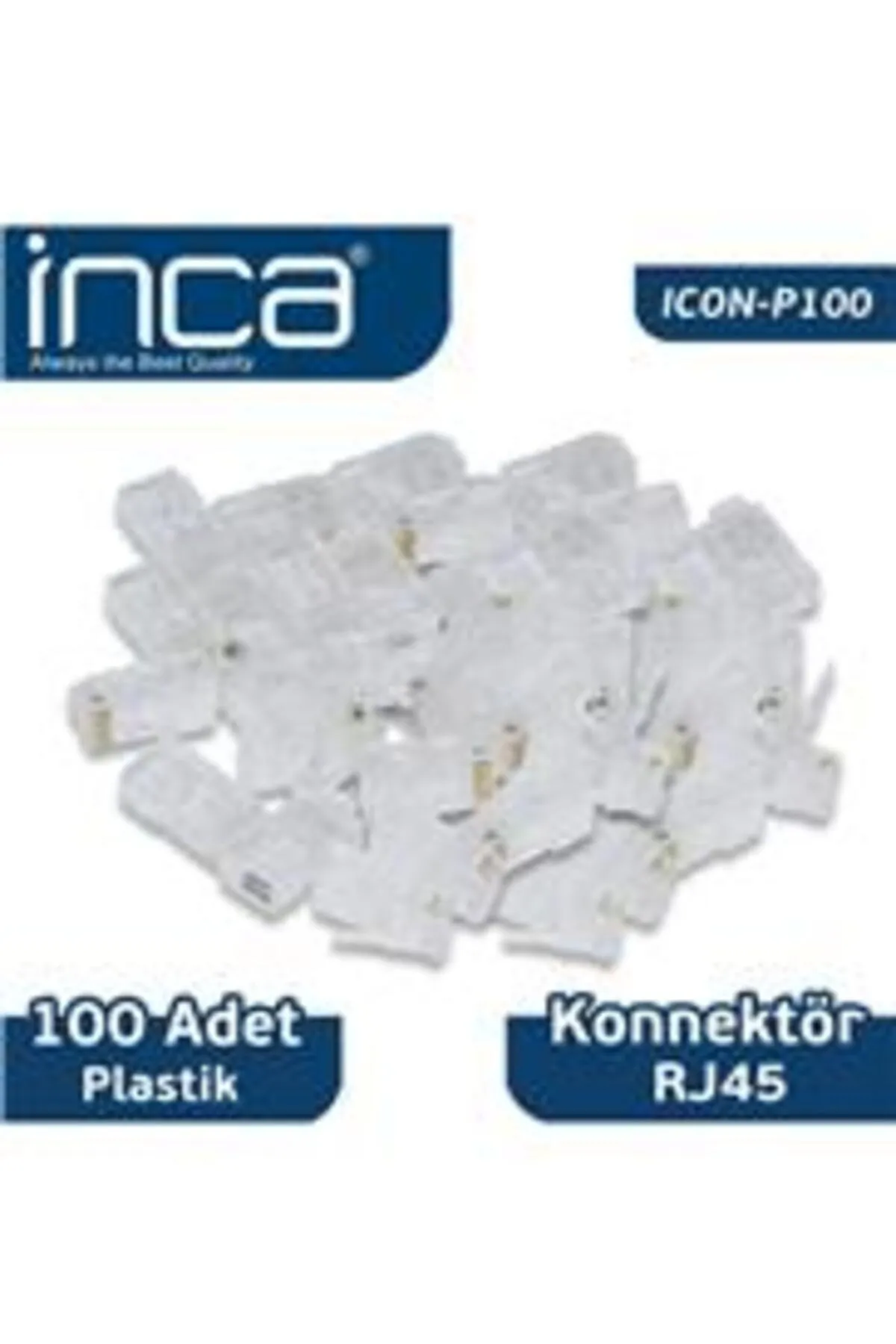 Inca Icon-p100 Cat6 Rj-45 Plastik 100lü Konnektör