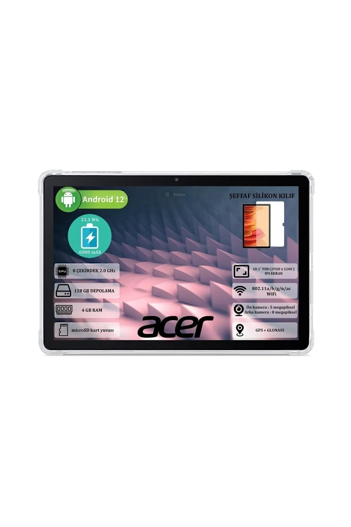 Acer Iconia M10 4 GB Ram 128 GB SSD 10.1" WUXGA (1920 x 1200 ) IPS Android Tablet NT.LFUEY.001