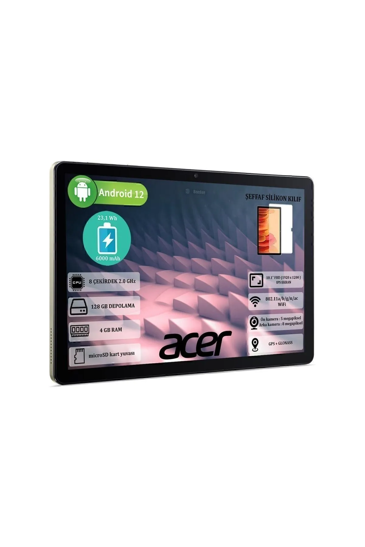 Acer Iconia M10 4 GB Ram 128 GB SSD 10.1" WUXGA (1920 x 1200 ) IPS Android Tablet NT.LFUEY.001