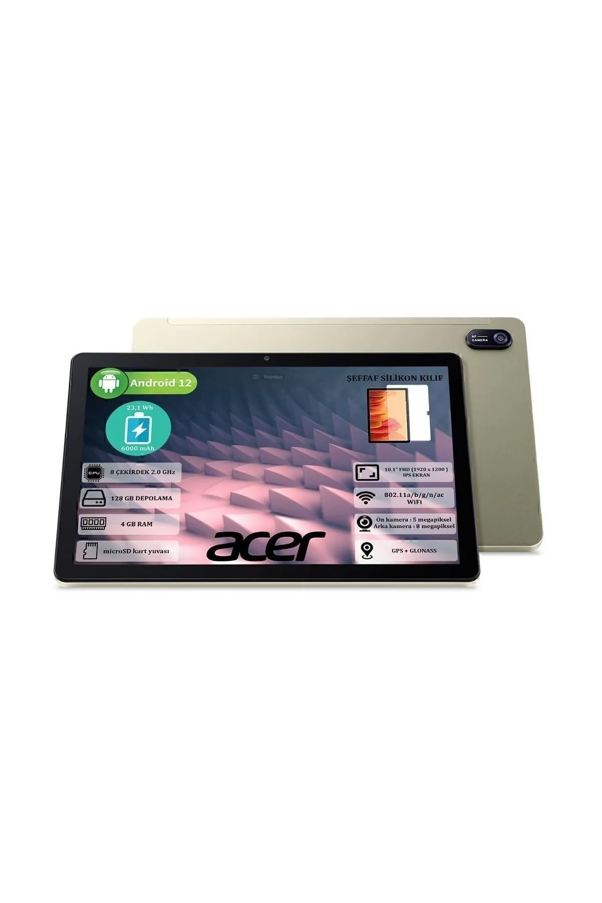 Acer Iconia M10 4 GB Ram 128 GB SSD 10.1" WUXGA (1920 x 1200 ) IPS Android Tablet NT.LFUEY.001