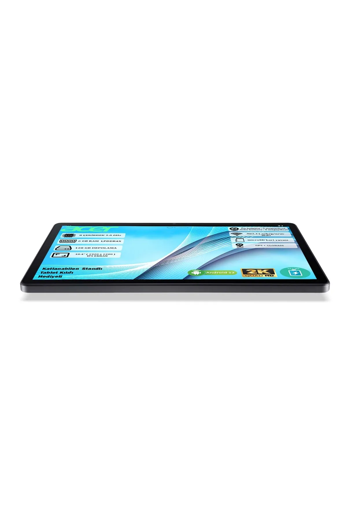 Acer Iconia Tab P10 6 GB Ram 128 GB Depolama 10.4" 2K (2000 x 1200) IPS Android Tablet + Kılıf