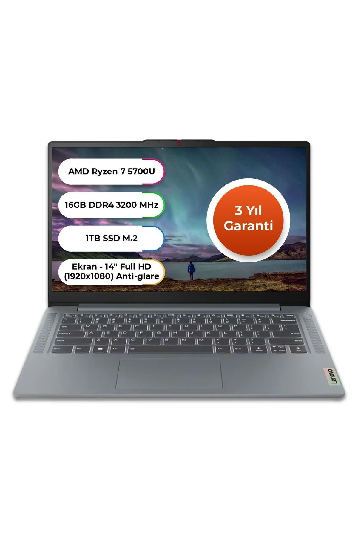 Lenovo Ideapad 1 Amd Ryzen™ 7 5700u 16 Gb 1 Tb Ssd Freedos 14 Inç 82R3008VTX