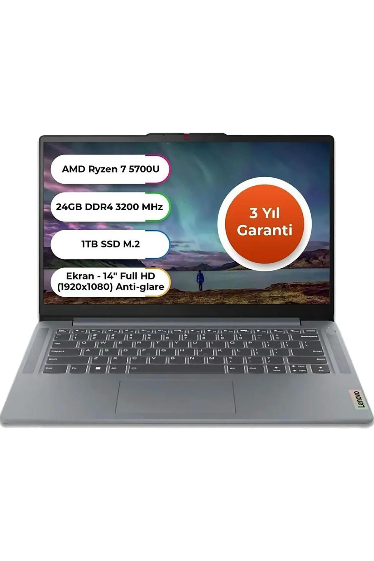 Lenovo Ideapad 1 Amd Ryzen™ 7 5700u 24 Gb 1 Tb Ssd Freedos 14 Inç 82r3007dtx-24