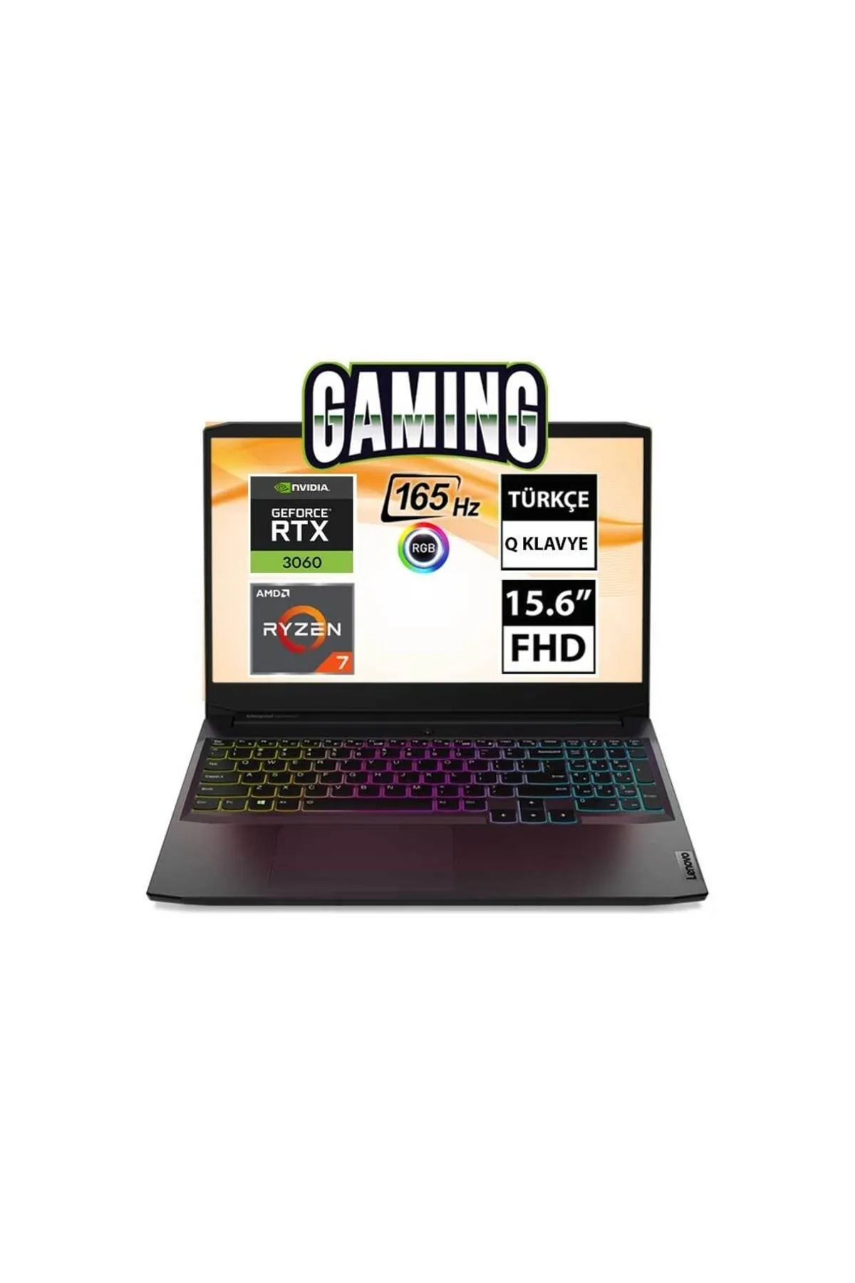 Lenovo Ideapad Gaming 3 82k200jutx01 Ryzen7 5800h 16gb 1tbssd Rtx3060 15.6" Fullhd Freedos Taşınabil