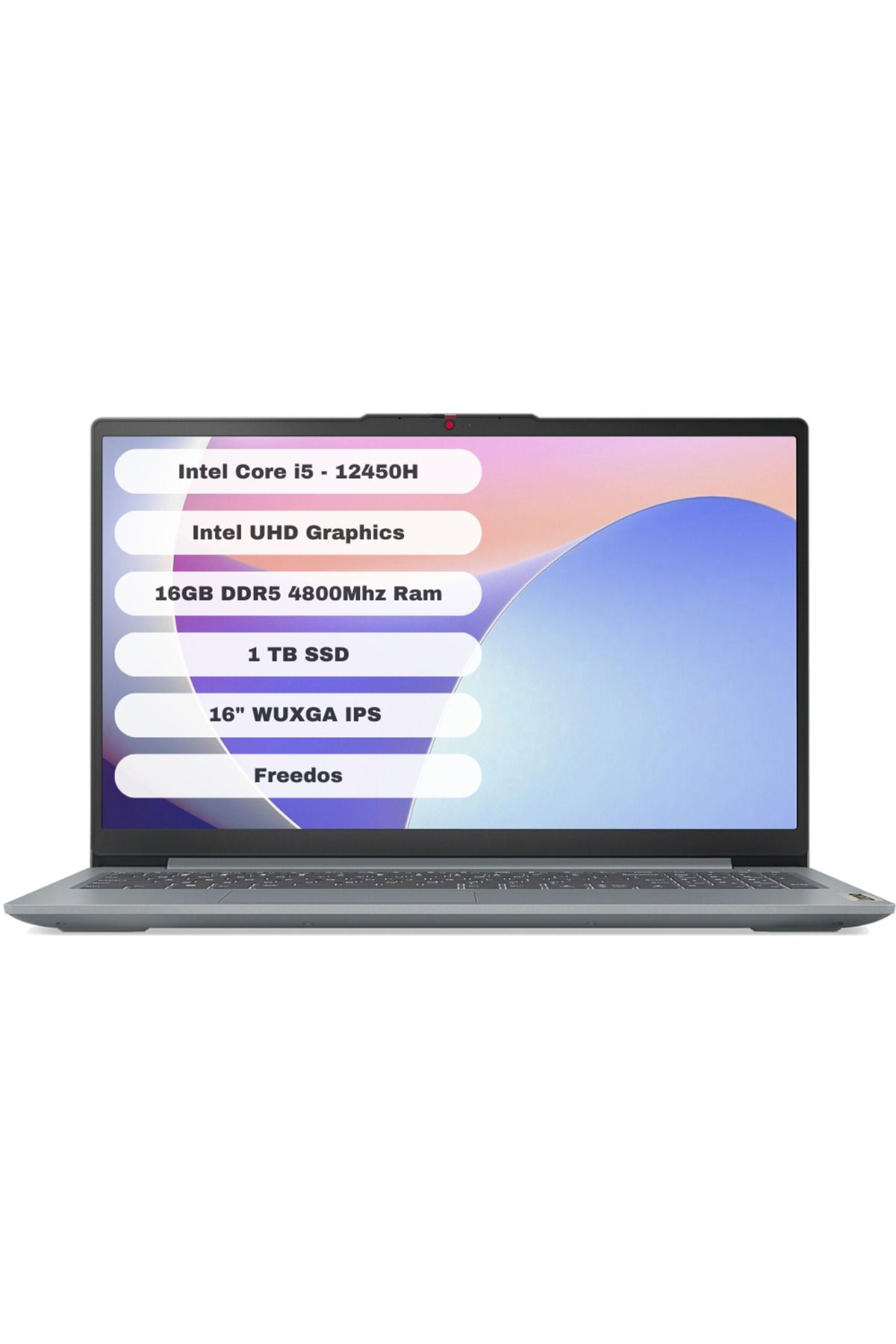 Lenovo IdeaPad Slim 3 16IAH8 83ES003QTR Intel Core i5 12450H 16GB 1TB SSD 16" WUXGA Freedos Gri