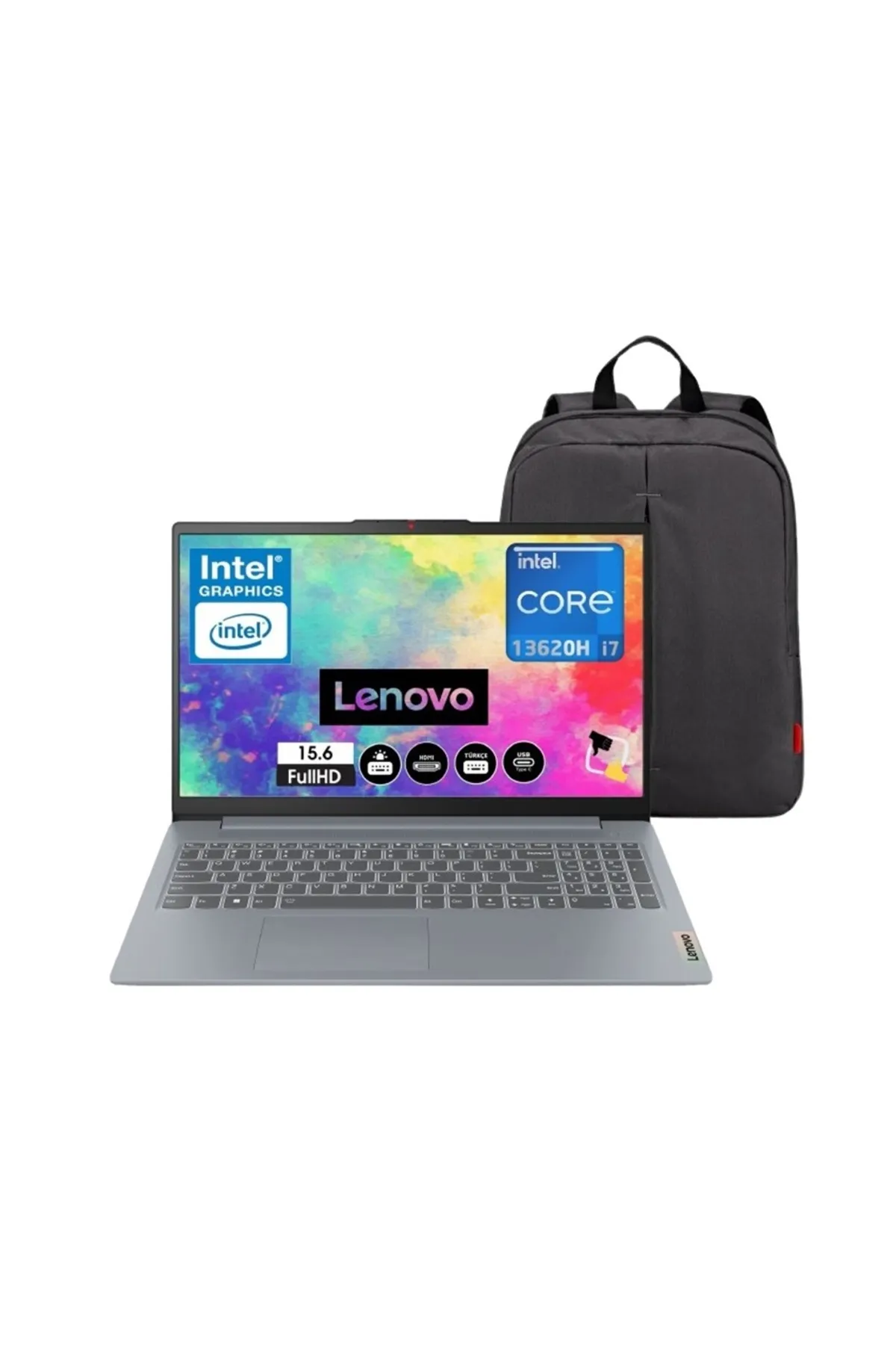 Lenovo Ideapad Slim 3 Intel Core I7-13620H 16GB 1TB SSD W11P 15.6"Bilgisayar CsrTech Çantalı