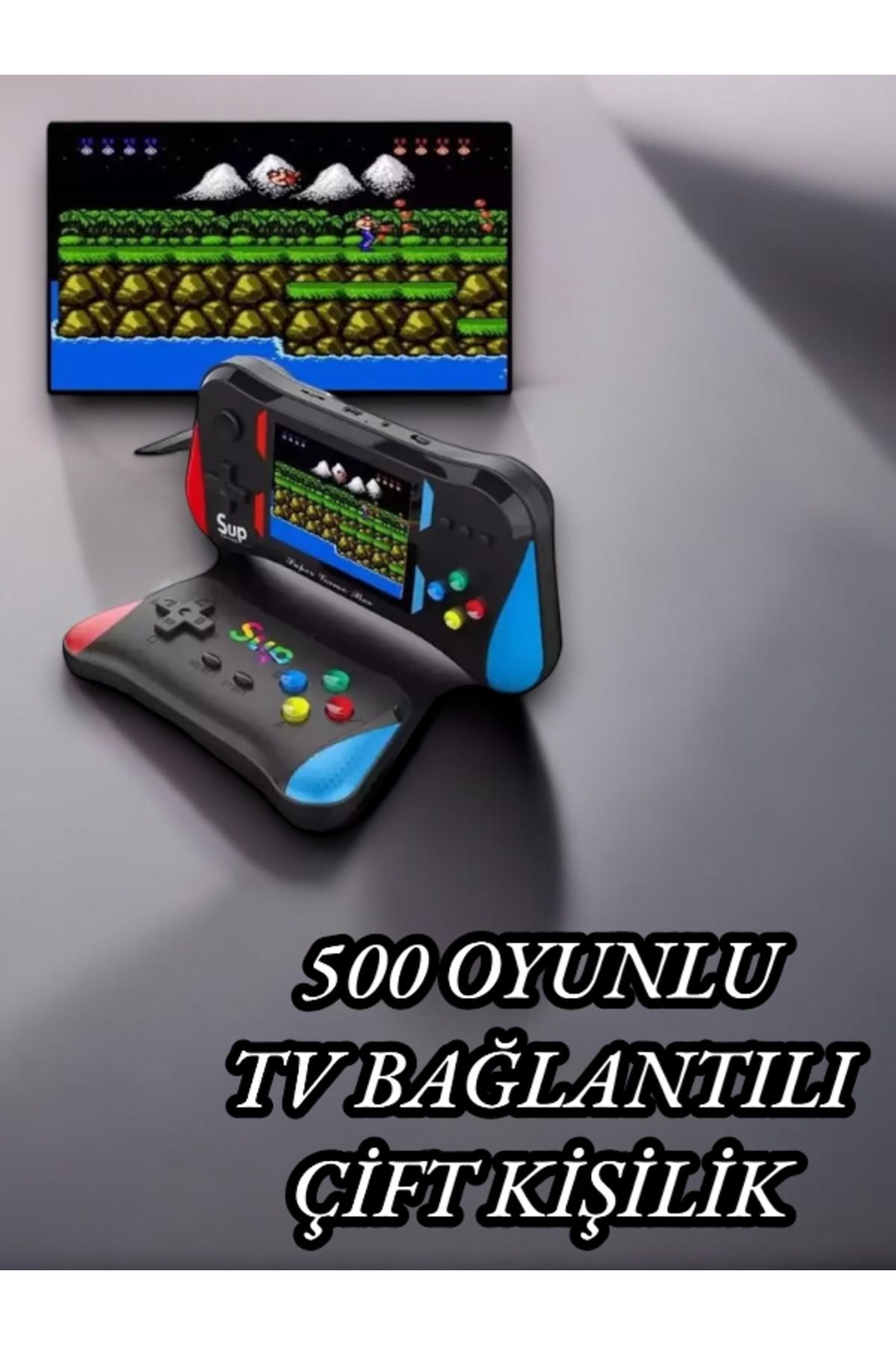 UCUZTEKNO Çift Joystick Destekli 500 Oyunlu Retro Oyun Konsolu