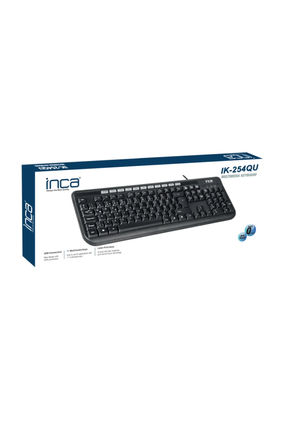 Inca Ik-254qu Q / Usb Multımedıa Black Laser Prınt Technology Keyboard "soft Touch"