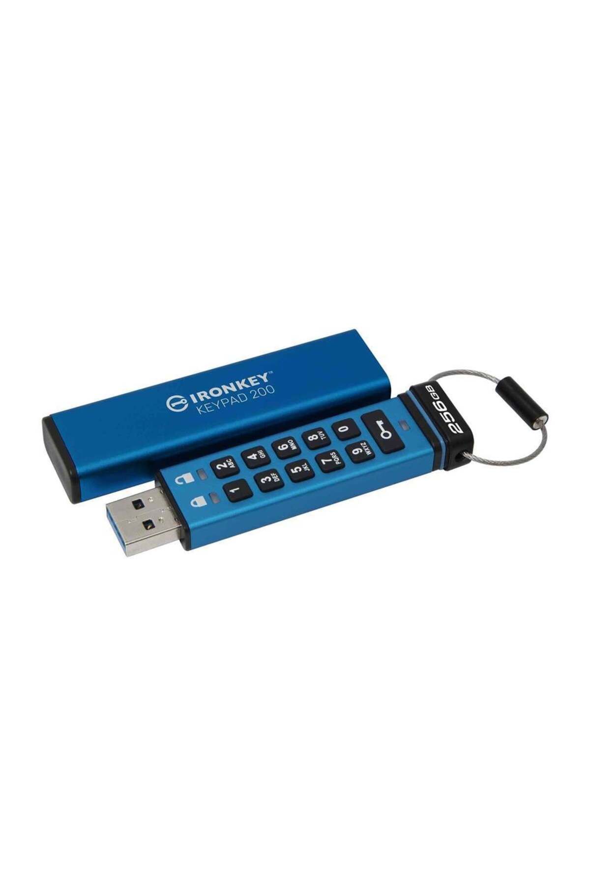 Kingston Ikkp200-256gb 256gb Ironkey Keypad 200, Fıps 140-3 Lvl 3 (PENDİNG) Flash Bellek