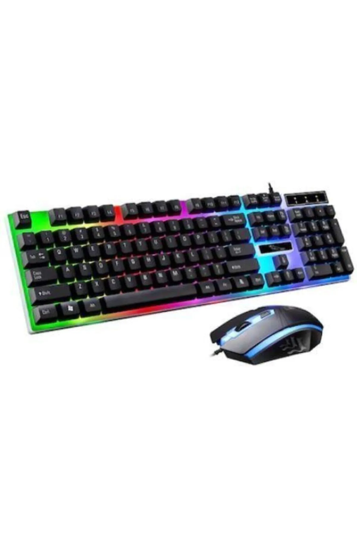 SIGHTZER Işıklı Klavye,oyuncu Klavye Mouse Set 7 Farklı Led Renkli Klavye