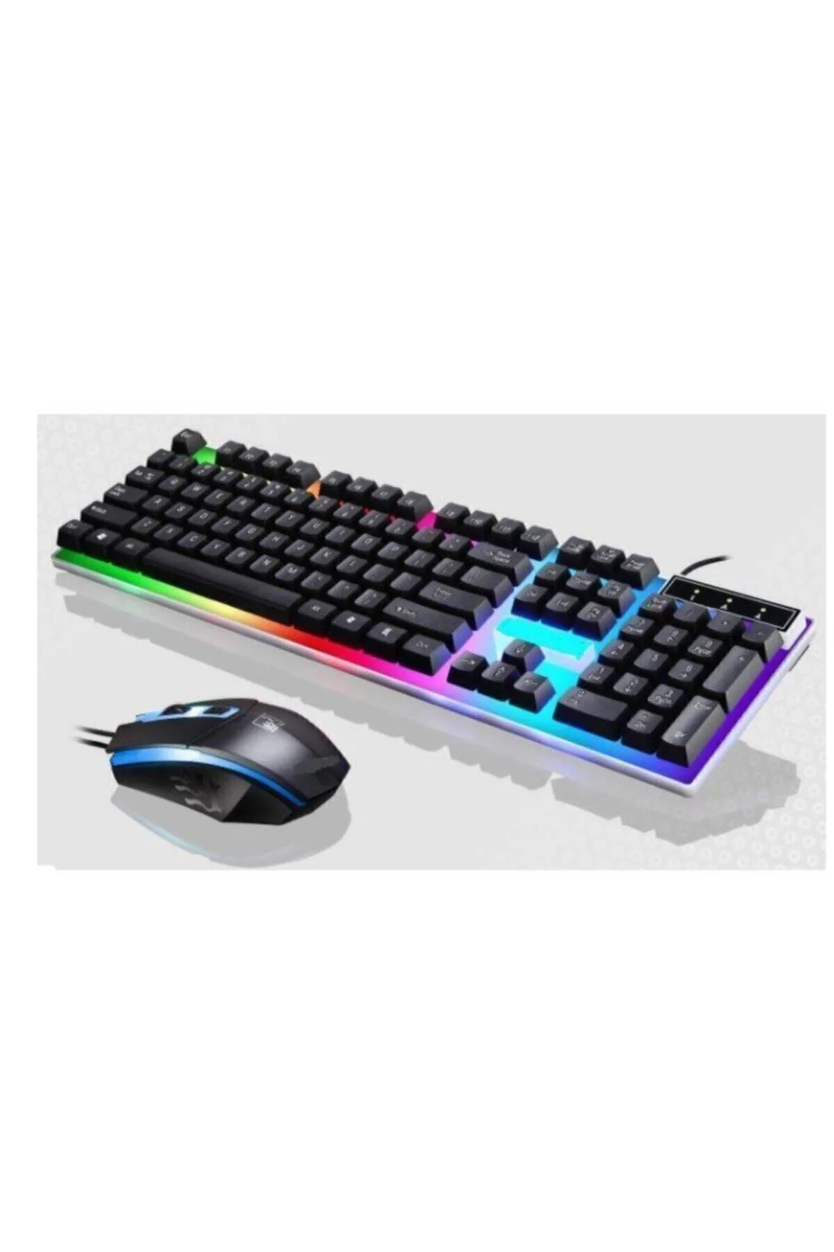 SIGHTZER Işıklı Klavye,oyuncu Klavye Mouse Set 7 Farklı Led Renkli Klavye