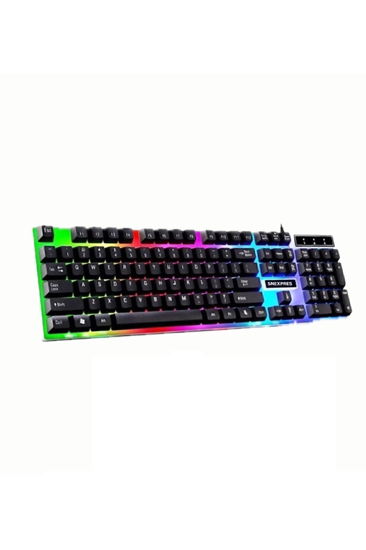 SNEXPRES Işıklı Q Klavye - Mouse - Rgb Aydınlatmalı Türkçe Klavye- Oyuncu Klavyesi