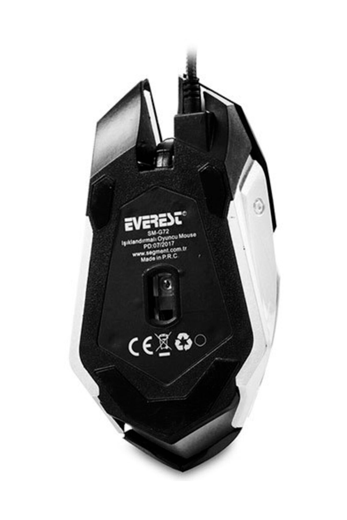 Everest Işıklandırmalı Gaming Pro Sm-g72 Usb Siyah Gümüş Mouse 7 Renk