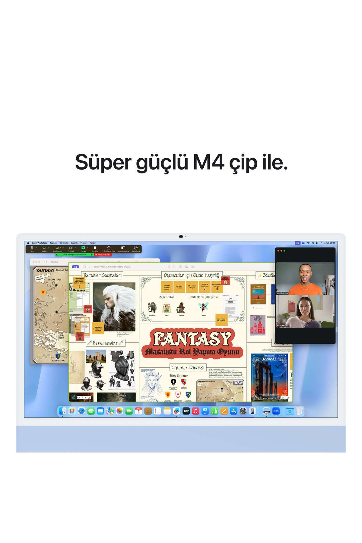 Apple iMac 24 inç Retina 4.5K M4 çip 8 çekirdekli CPU ve 8 çekirdekli GPU 16GB 256GB SSD - Mavi (MWUF3TU/A