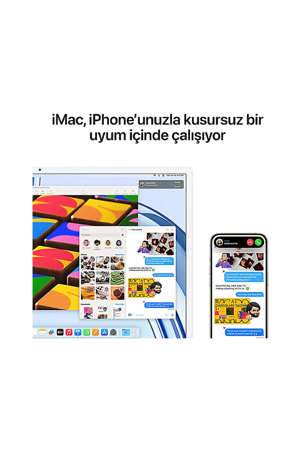 Apple iMac 24 inc 4.5K M3 8CPU 10GPU 16GB 256GB Gümüş MQRJ3TU/A