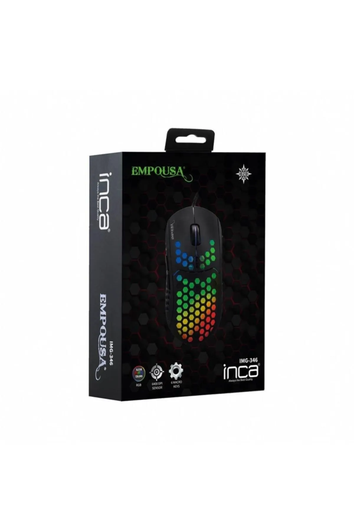 Inca Img-346 Profosyonel Gaming Oyuncu Mouse Makrolu 6400 Dpi