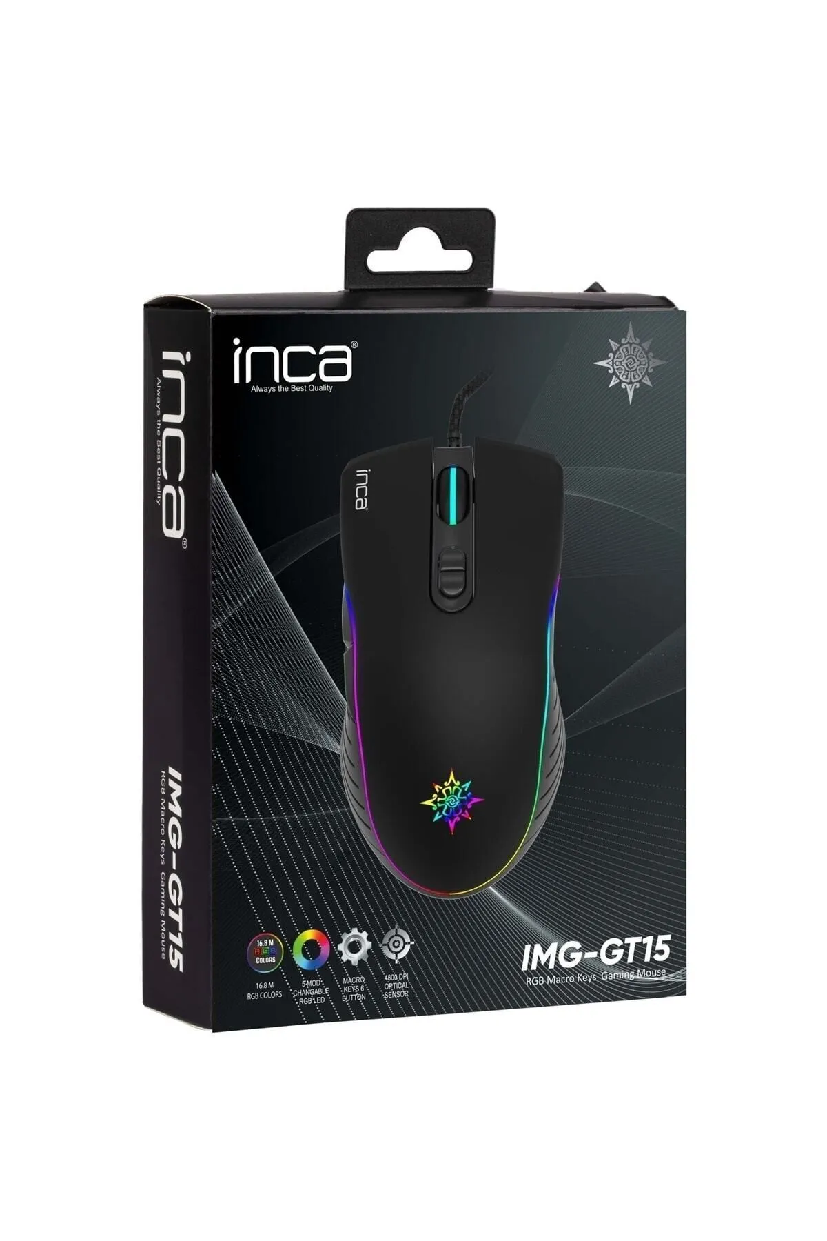 Inca Img-gt15 4800 Dpı 6 Tuş Makrolu 5 Mod Rgb Oyuncu Mouse