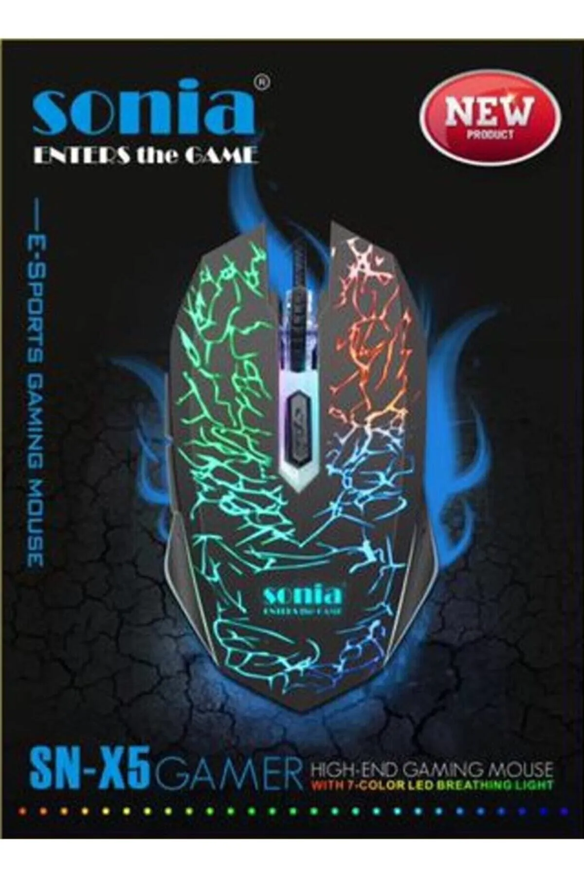 MECFC Imice X5 Oyun Mouse Kablolu Usb Optik Oyuncu Mause Ergonomik Led Işıklı Gaming