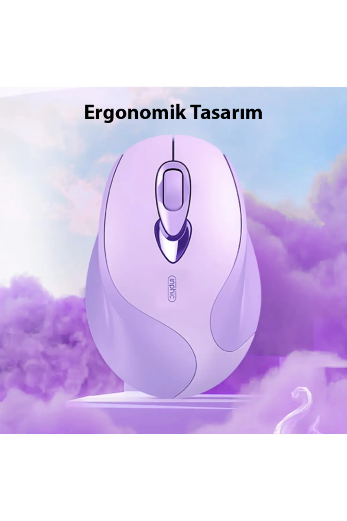 INPHIC İNPHİC M8 Kablosuz Fare, Şarj Edilebilir Sessiz Kullanım 2.4G USB Mouse MOR