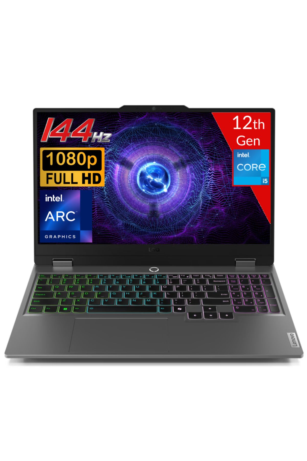 Lenovo Intel Core i5-12450HX 8GB DDR5 512GB SSD Intel Arc A530M-4GDDR6 Win11Home 15.6 FHD 83FQ000VTR