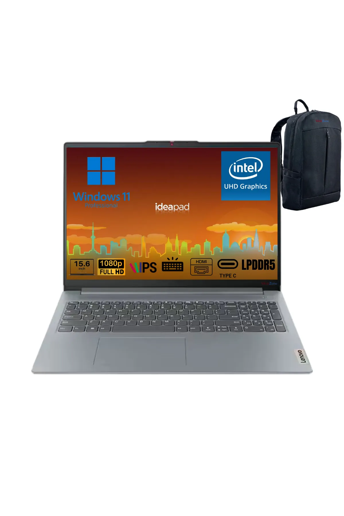 Lenovo IP Slim 3 i7-13620H 16GB 512GB SSD Win11 Pro 15.6" FHD Notebook 83EM005UTR - Wz Çanta