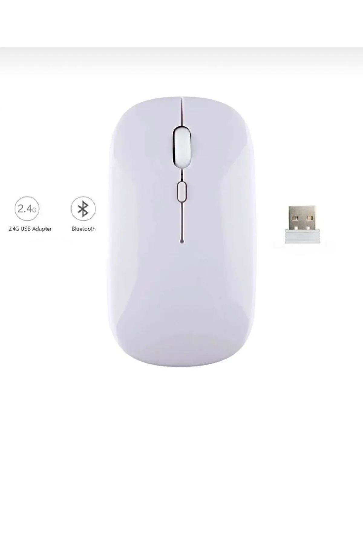 Alfa MEC Ipad 10. Nesil 10.9 2022 Uyumlu Mouse Bluetooth Wireless Şarj Edilebilir Fare 2.4g A2696