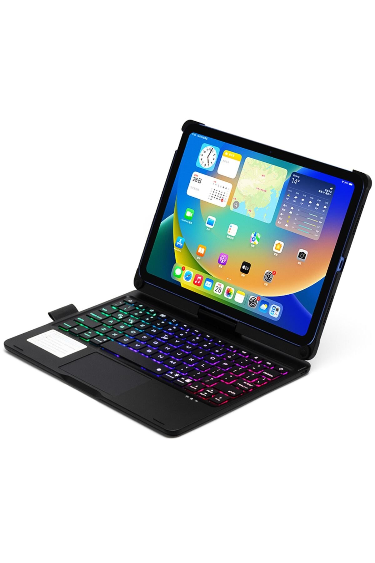 Fogy Ipad 8. Ve 9. Nesil 2020 /2021 Uyumlu 10.2 Klavyeli Kılıf 360 Dönebilen Rgb Tuşlu Touchpad