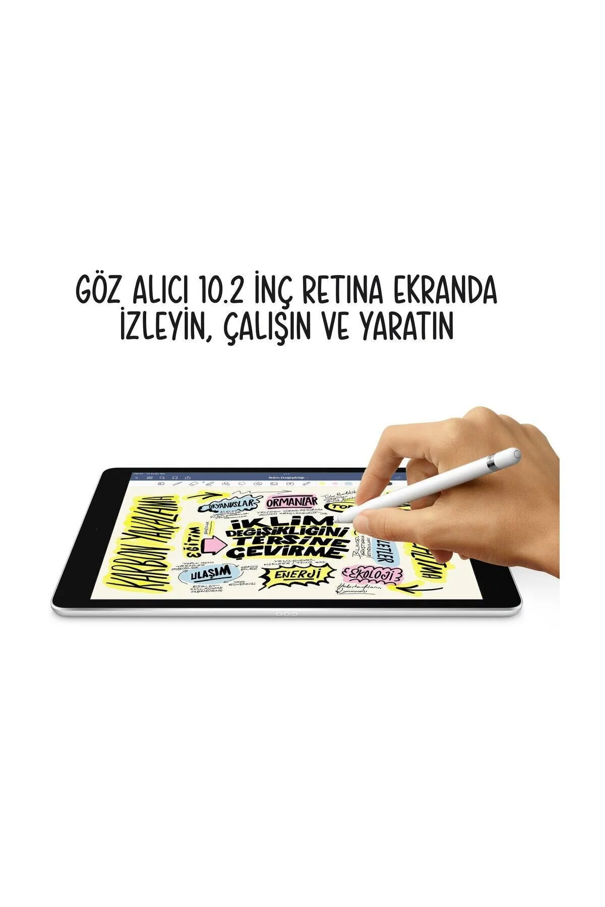 Apple iPad 9. Nesil 256 GB 10.2" Wi-Fi+Cellular Uzay Grisi Tablet (Apple Türkiye Garantili)