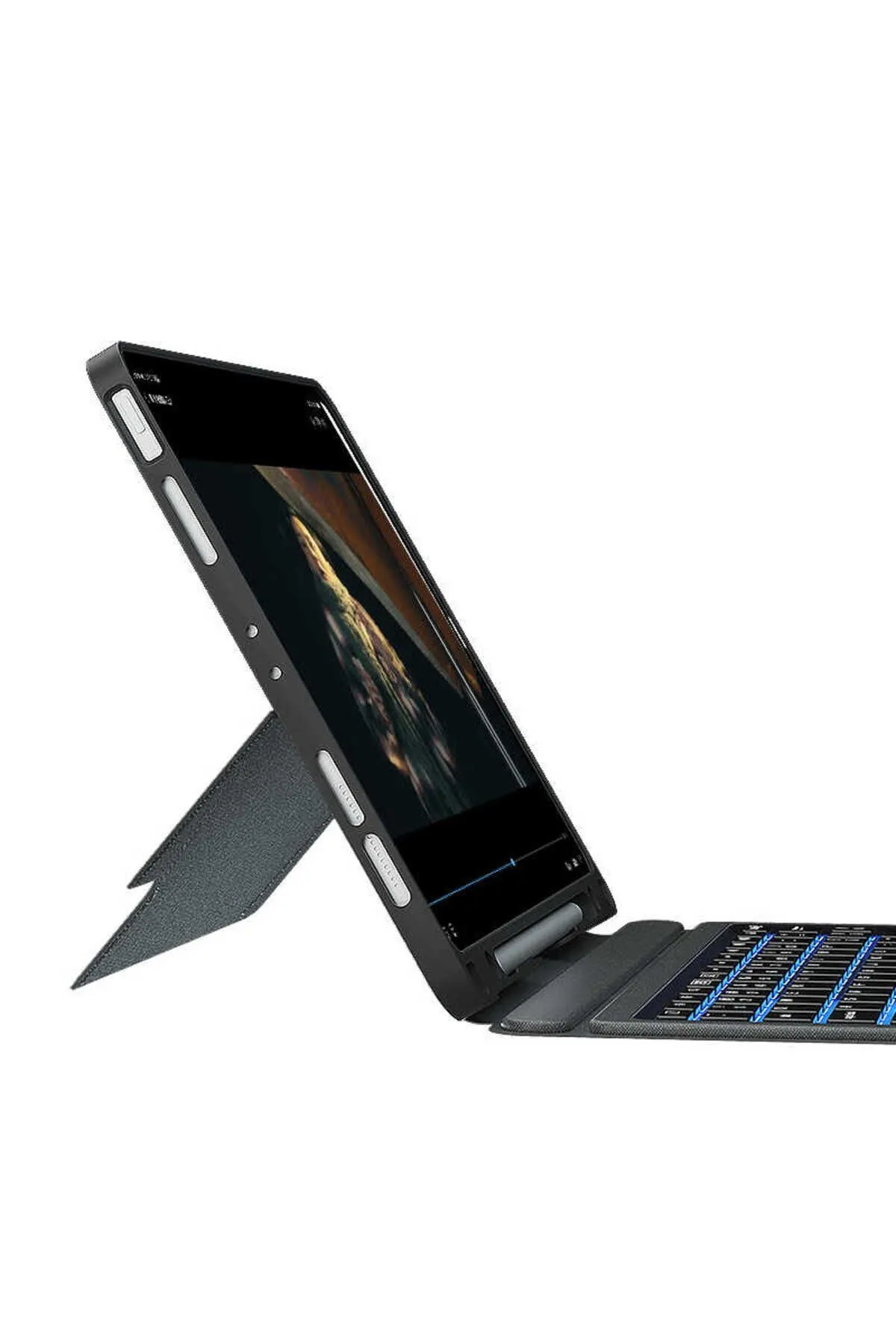 Wiwu iPad Air 11 2024 Uyumlu Klavyeli Kılıf Touchpad Özellikli Wiwu Mag Touch Standlı Kılıf Siyah