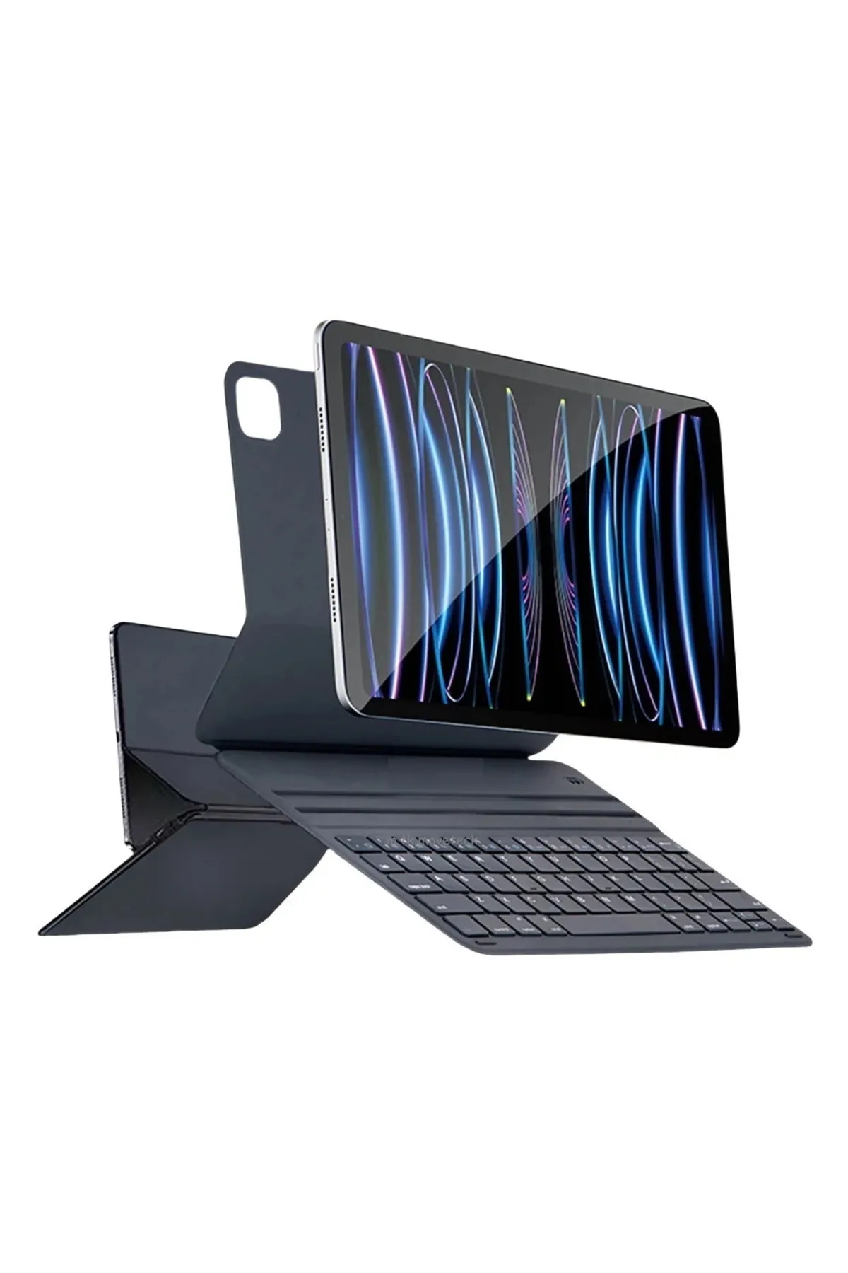 Yesido İpad Air 11 Inç M2 6. Nesil Uyumlu Manyetik Magic Keyboard Folio Slim Katlanan Klavyeli Tablet Kılıf