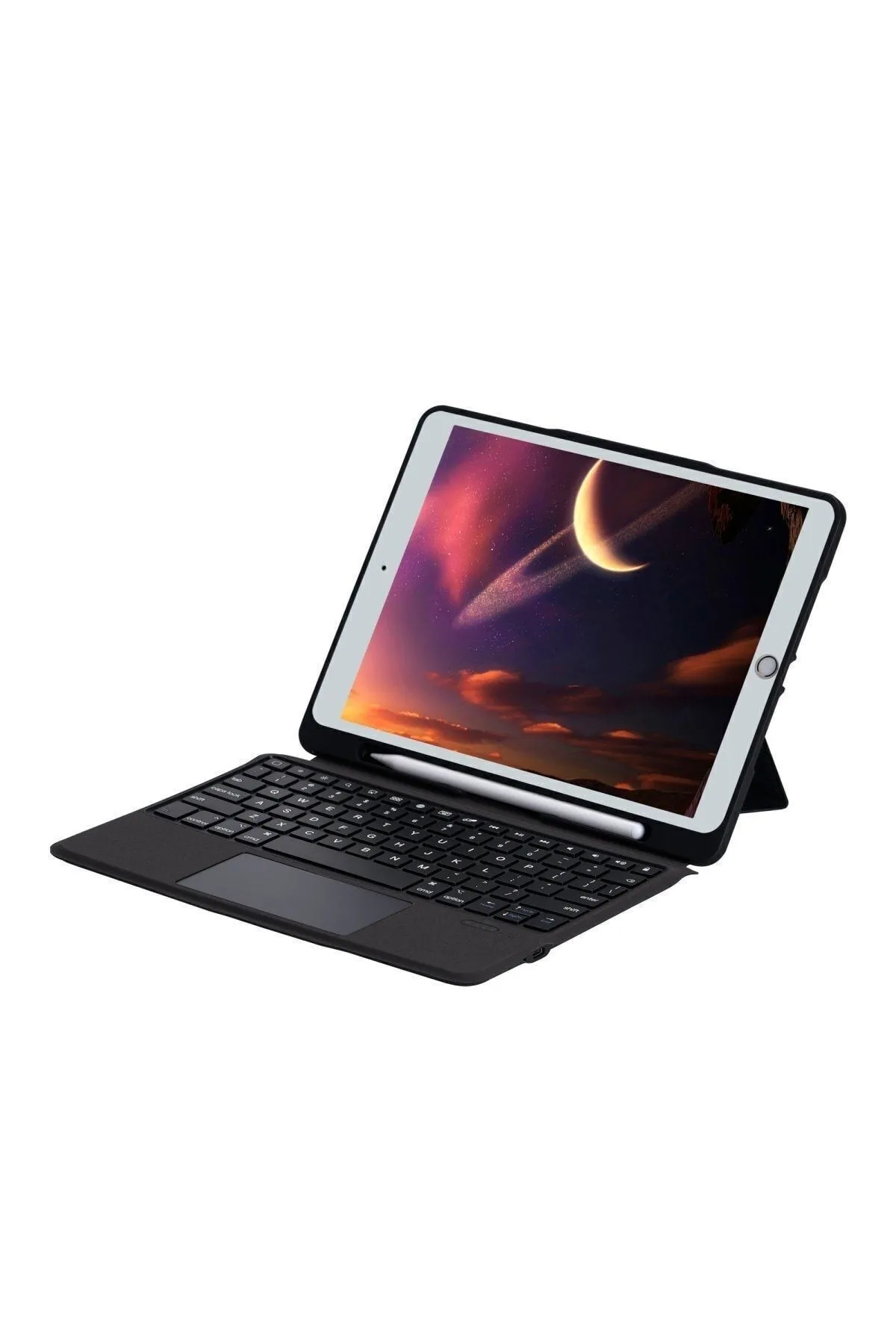 Fogy İpad Air 13 Inç M2 Çipli 2024 Uyumlu Klavye Mag Touchpad Bluetooth Standlı Kılıf Çizim Kalem