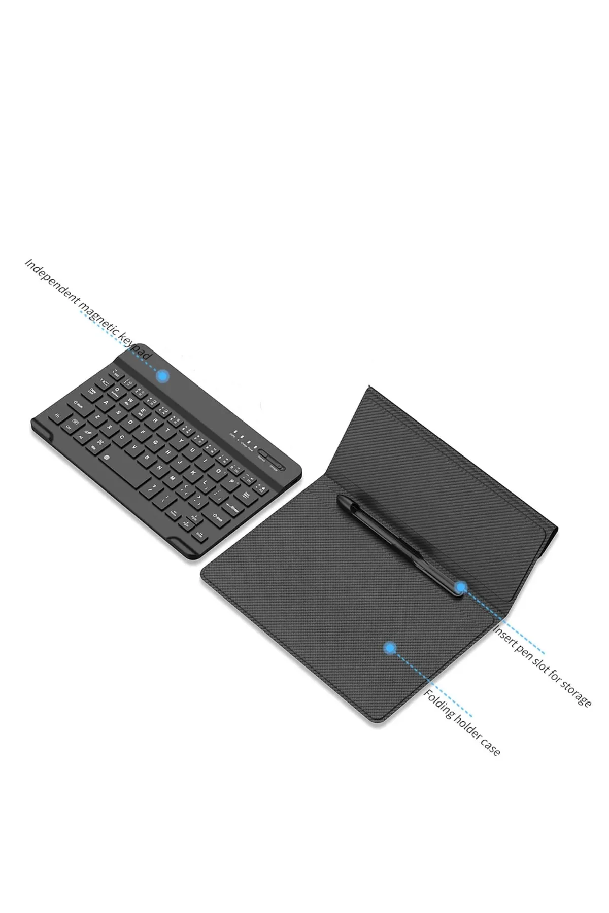 Fogy Ipad Mini 5 Standlı Bluetooth Klavye Keyboard Set