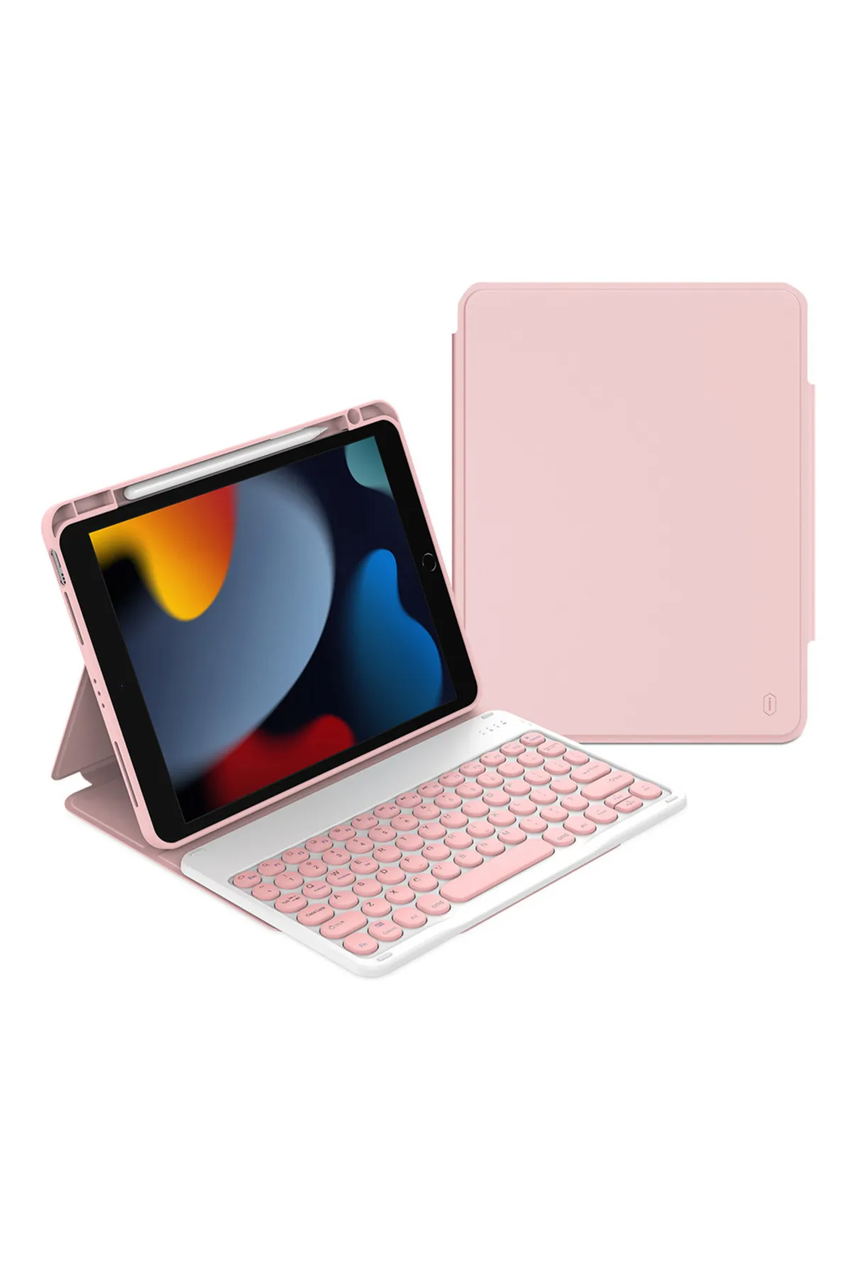 Wiwu iPad Pro 10.5 7.Nesil Uyumlu Klavyeli Kılıf Wiwu Protective Gizli Kalem Bölmeli Pembe