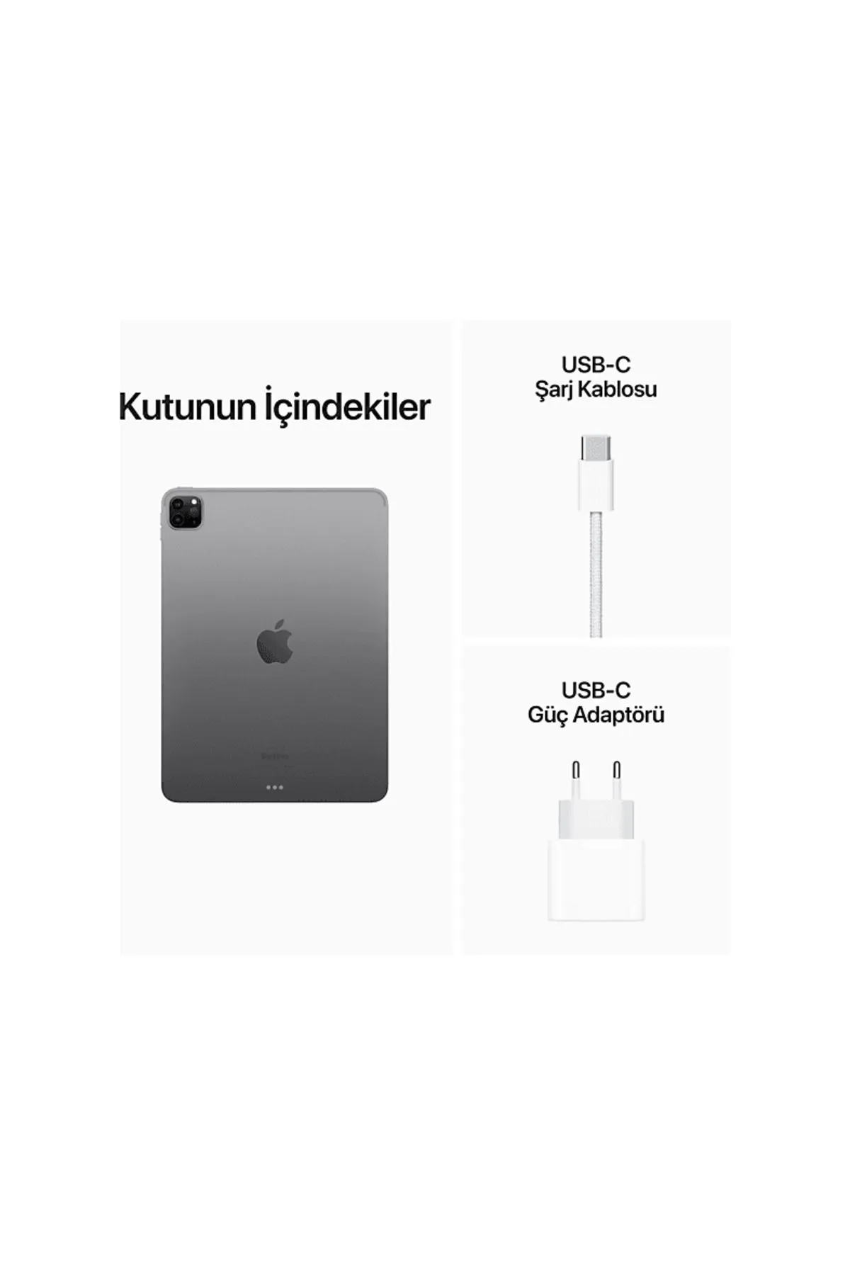 Apple iPad Pro 11 inç (4. Nesil) 2 TB Uzay Grisi MNXM3TU/A -