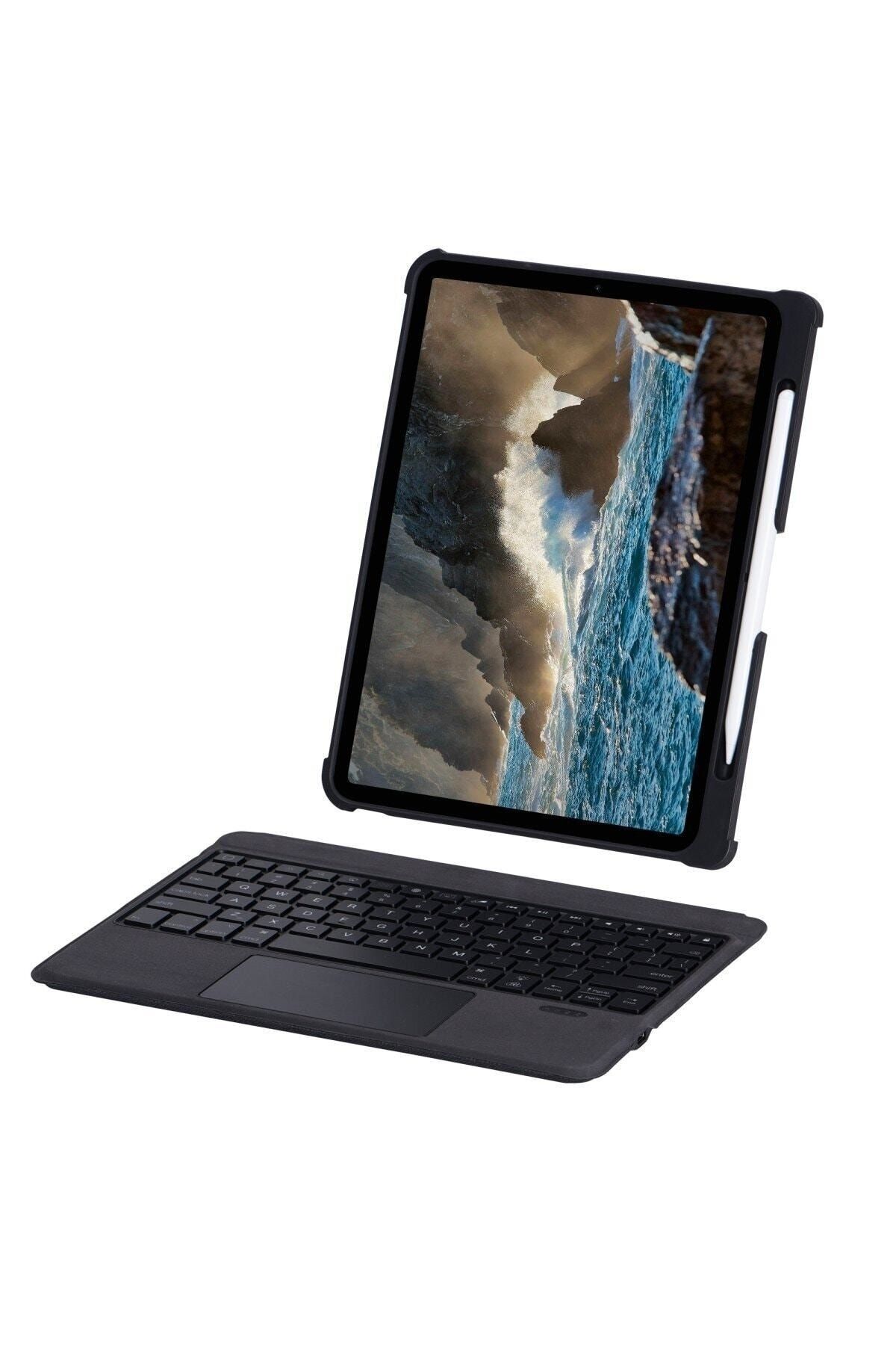 Fogy Ipad Pro 12.9" 2021.2022 5. 6 Nesil Uyumlu M1,m2 Klavye Mag Touchpad Klavyeli Standlı Kılıf